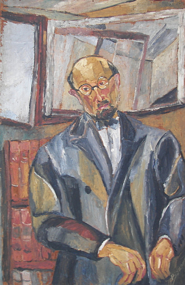 Portrait de Charles Vildrac par Josette Bournet, huile sur bois, 1937 Portrait de Charles Vildrac par Josette Bournet